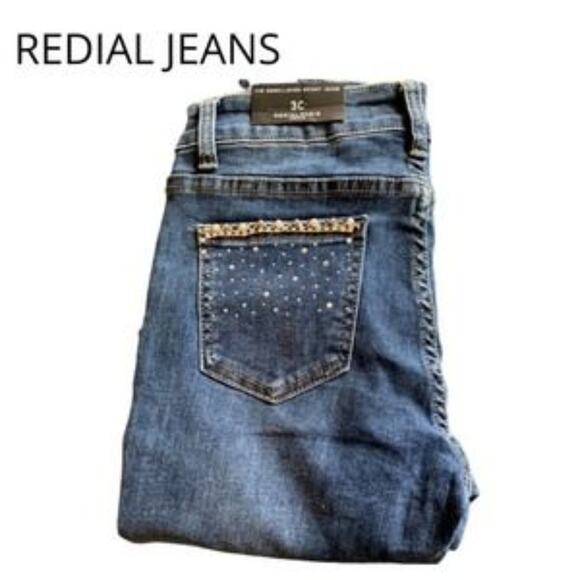 Redial Paris Denim Embellished Skinny Jeans Size 36 (Size 8 USA) - Picture 3 of 10